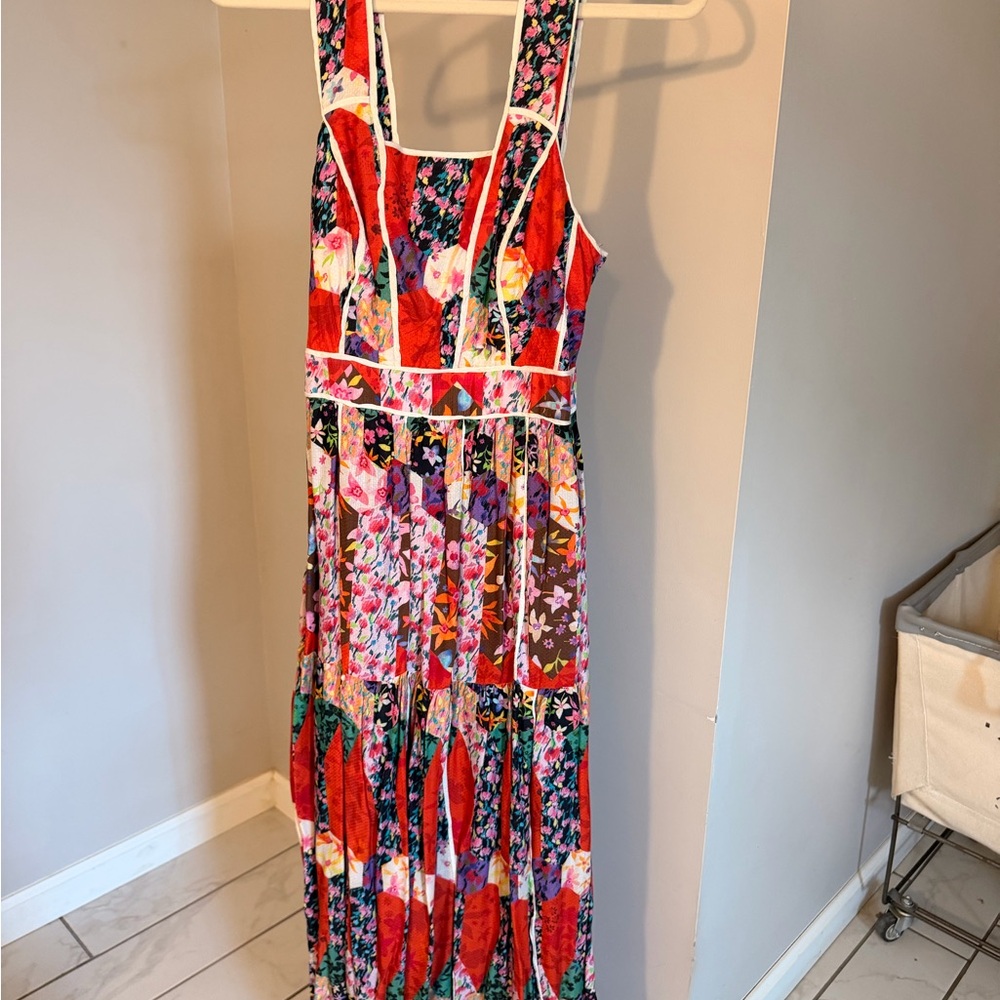 Anthropologie Colorful Floral Maxi Dress